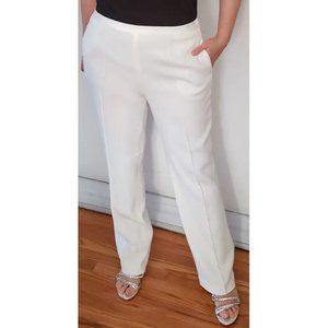 ETRO WHITE SHEER WOMENS TROUSERS MADE IN ITALY